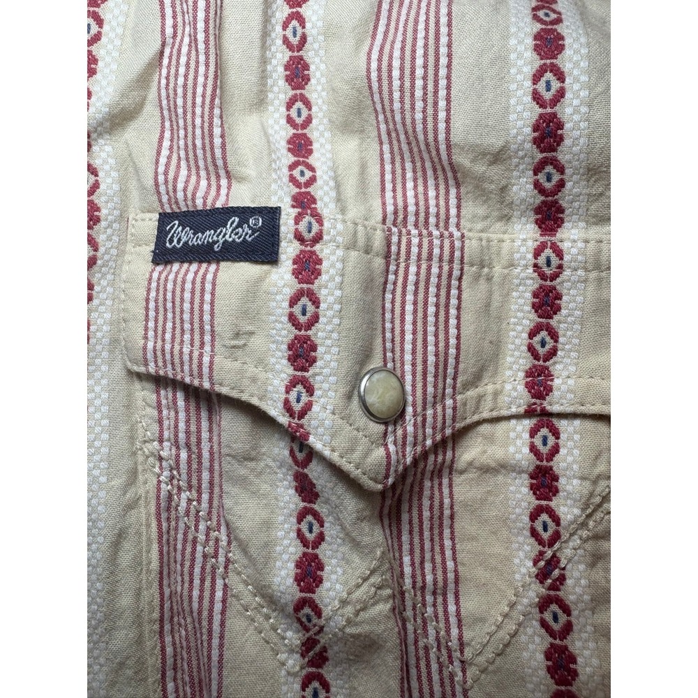 WOMEN'S WRANGLER‎ RETRO® STRIPE WESTERN SNAP SHIRT IN PINK - Picture 4 of 8